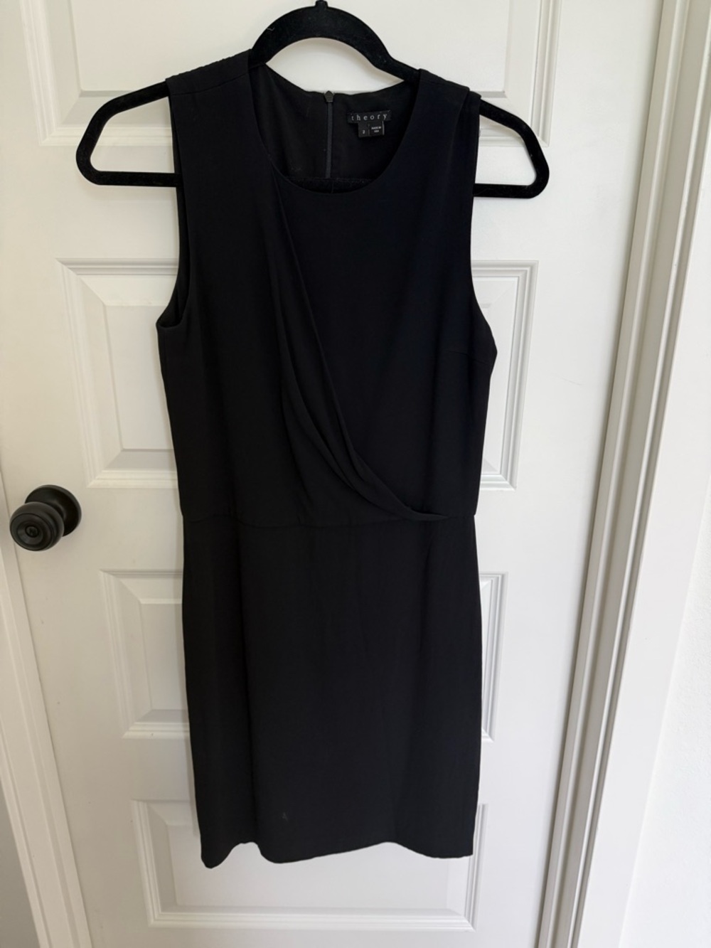 Theory Black Sleeveless Mini Dress